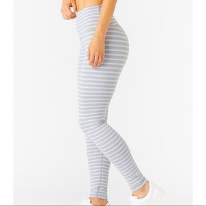 GLYDER Sultry Leggings Graphite w/White Stripes